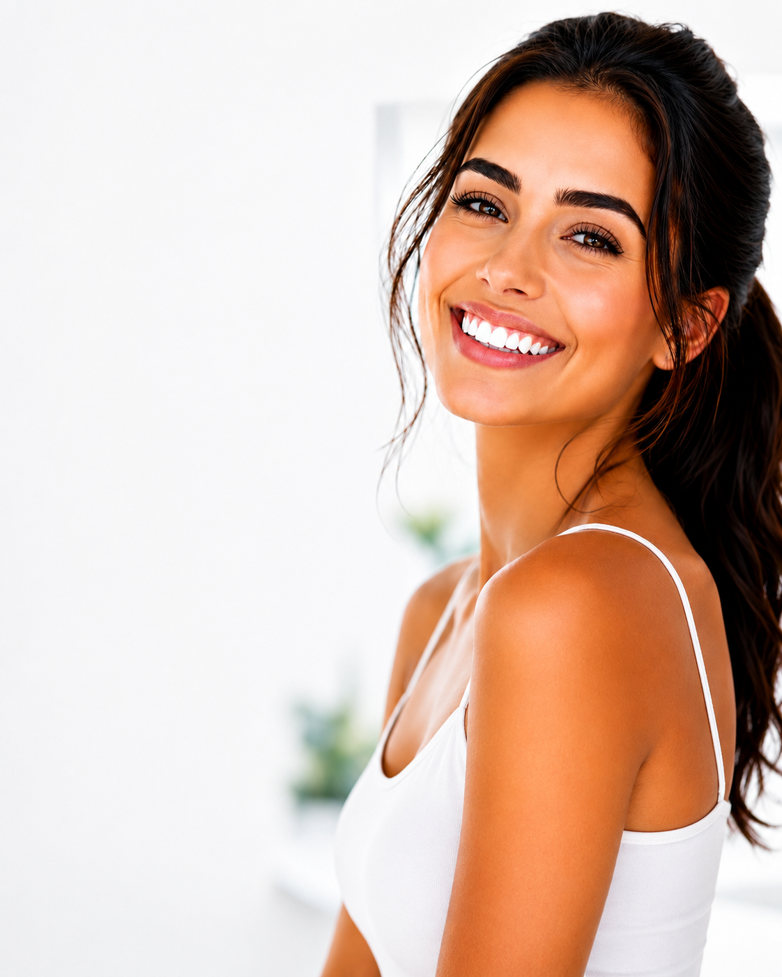 Bright smile patient for Wilton Dental Practice summer campaign